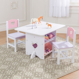 Heart Children's 7 Piece Table and Chair Set