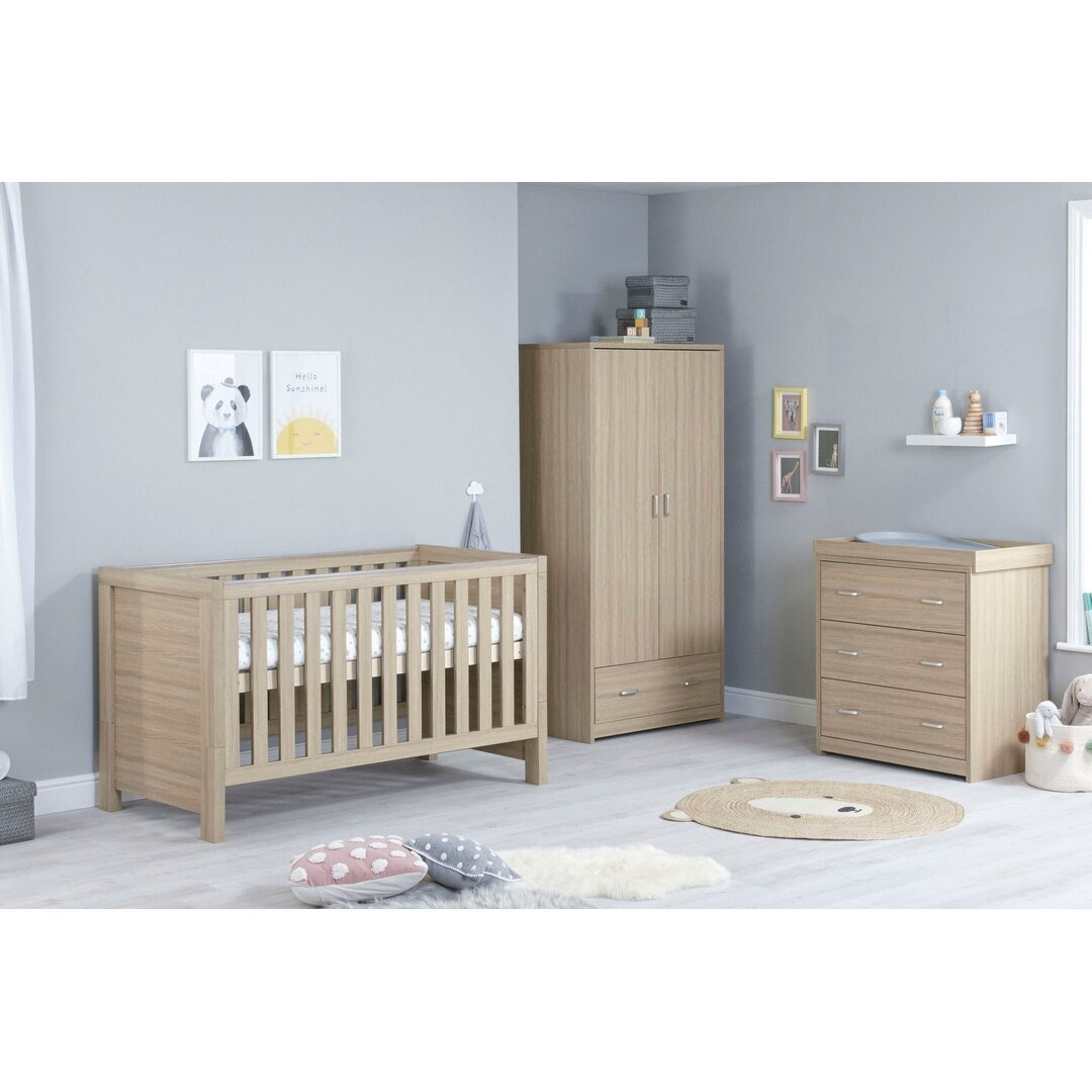 Luno Cot Bed 3-Piece Nursery Furniture Set