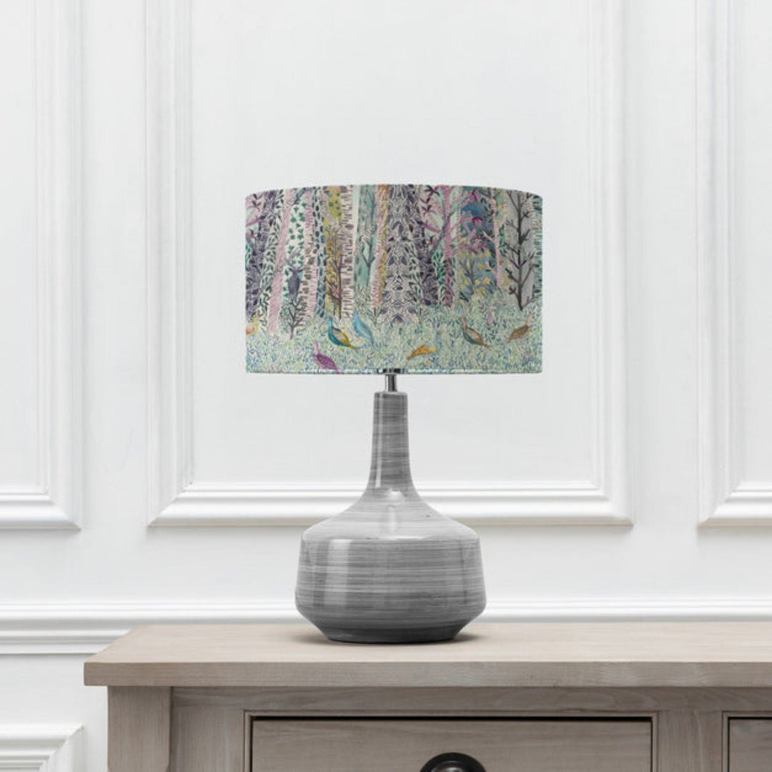 Eris Table Lamp Slate With Whimsical Tale Twilight Shade - 37Cm
