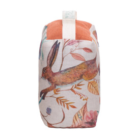 Leaping Into The Fauna Animal Lavender and Wheat Filled Doorstop Fabric