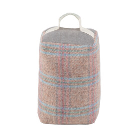 Newton Tartan Check Lavender and Wheat Filled Doorstop Fabric