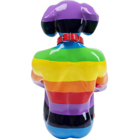 Deco Figurine Sitting Dog Rainbow 80