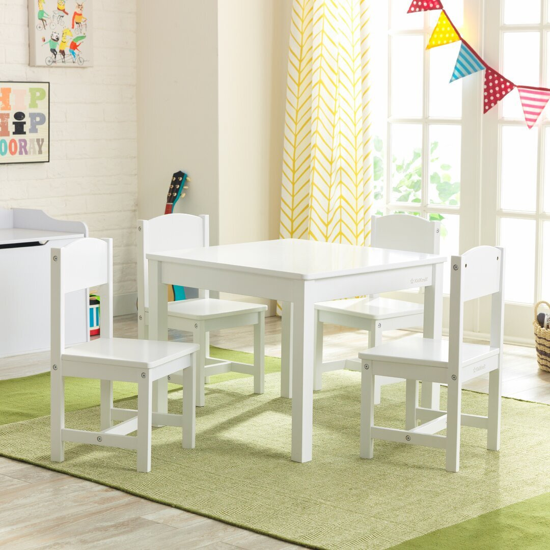 Children's 5 Piece Square Table and Chair Set