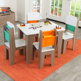 Kids 5 Piece Rectangular Activity Table and Chair Set