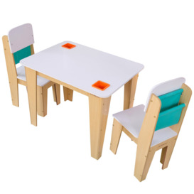 Kids 3 Piece Rectangular Activity Table and Chair Set