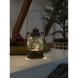 1 Light Brown Snow Globe Lantern Lamp