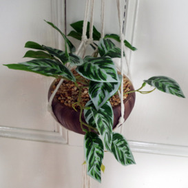 85Cm Hanging Artificial Potted Pothos Plant With Planter