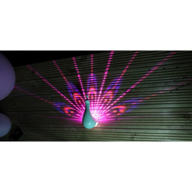 Noma Outdoor Percy Peacock Wall Light, Multicolour, Battery Operated with Timer