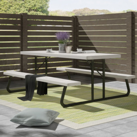 Outdoor furnitures Rectangular 3 - Piece 2 - Person 182.9Cm L Outdoor Picnic Table