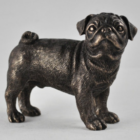 Pug Cold Cast Bronze Figurine