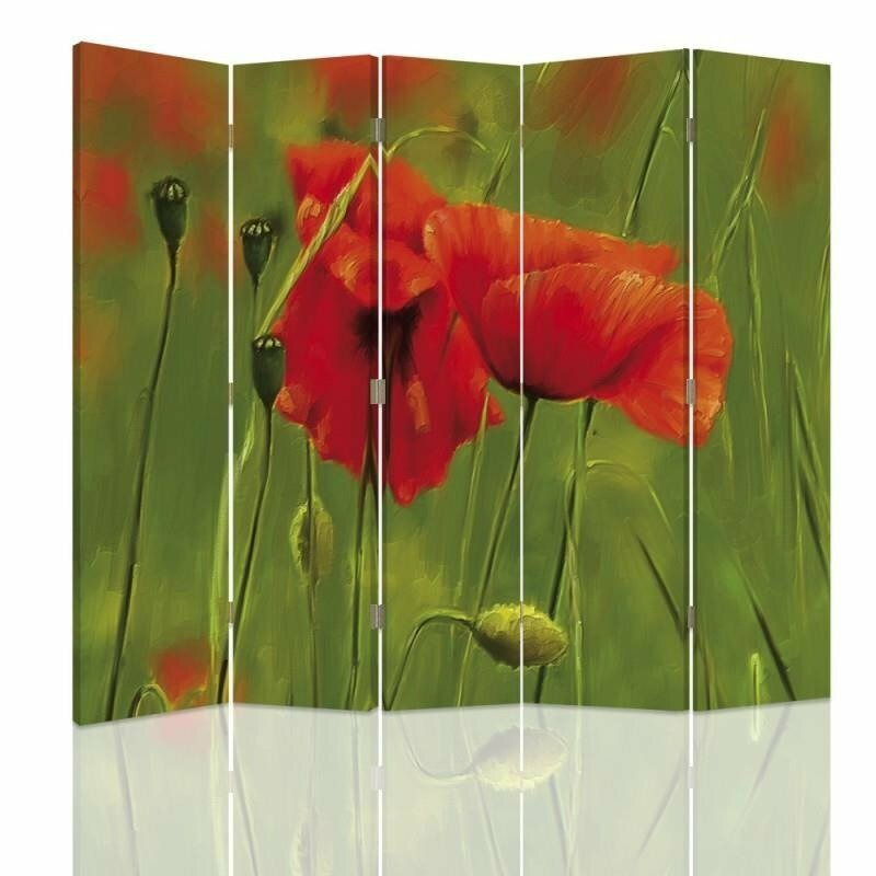 Poppy Canvas 5 Panel Room Divider