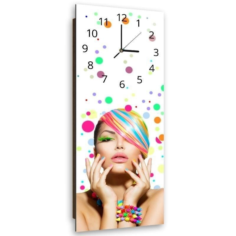 The Woman in the Colours Silent Wall Clock