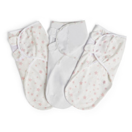 Silentnight Safe Nights Breathable 100% Soft Cotton Baby Swaddle - Pack Of 3