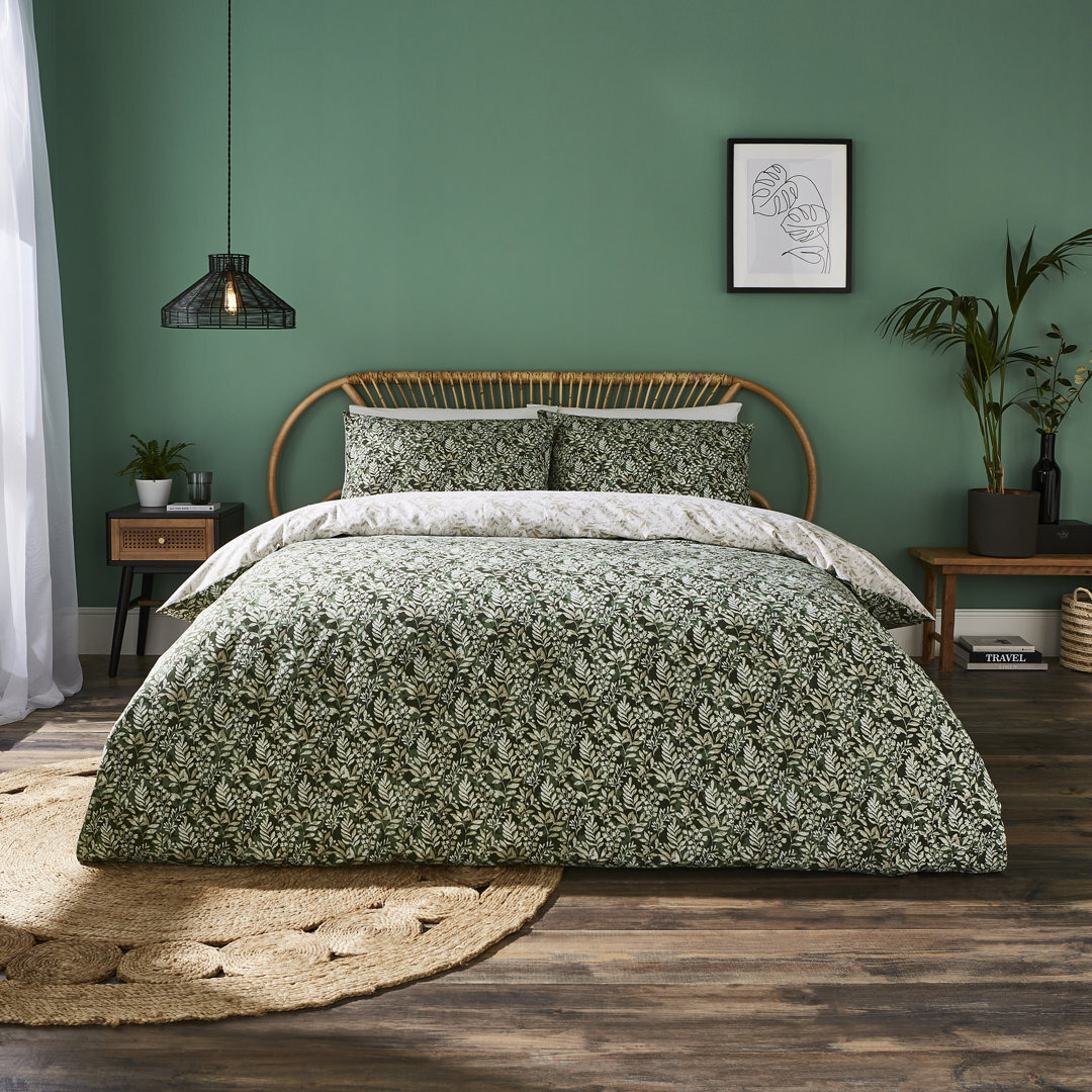 Silentnight Sustainable Eco Friendly Reversible Duvet Set With Woodland Print