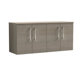 Arno 1205cm Wall Hung Double Vanity Unit with Worktop