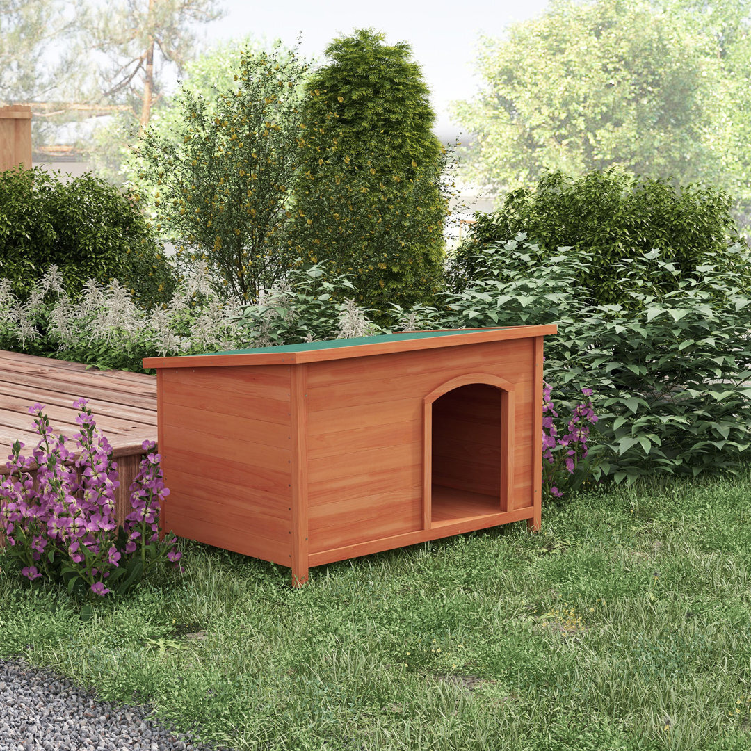 Orange Wood Insulated Dog House