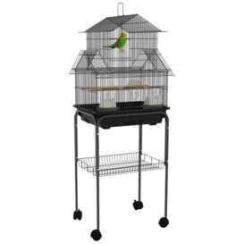 121cm Pointed Top Floor Bird Cage with Wheels