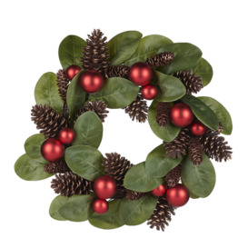 Ball and Pinecone 52 cm Wreath