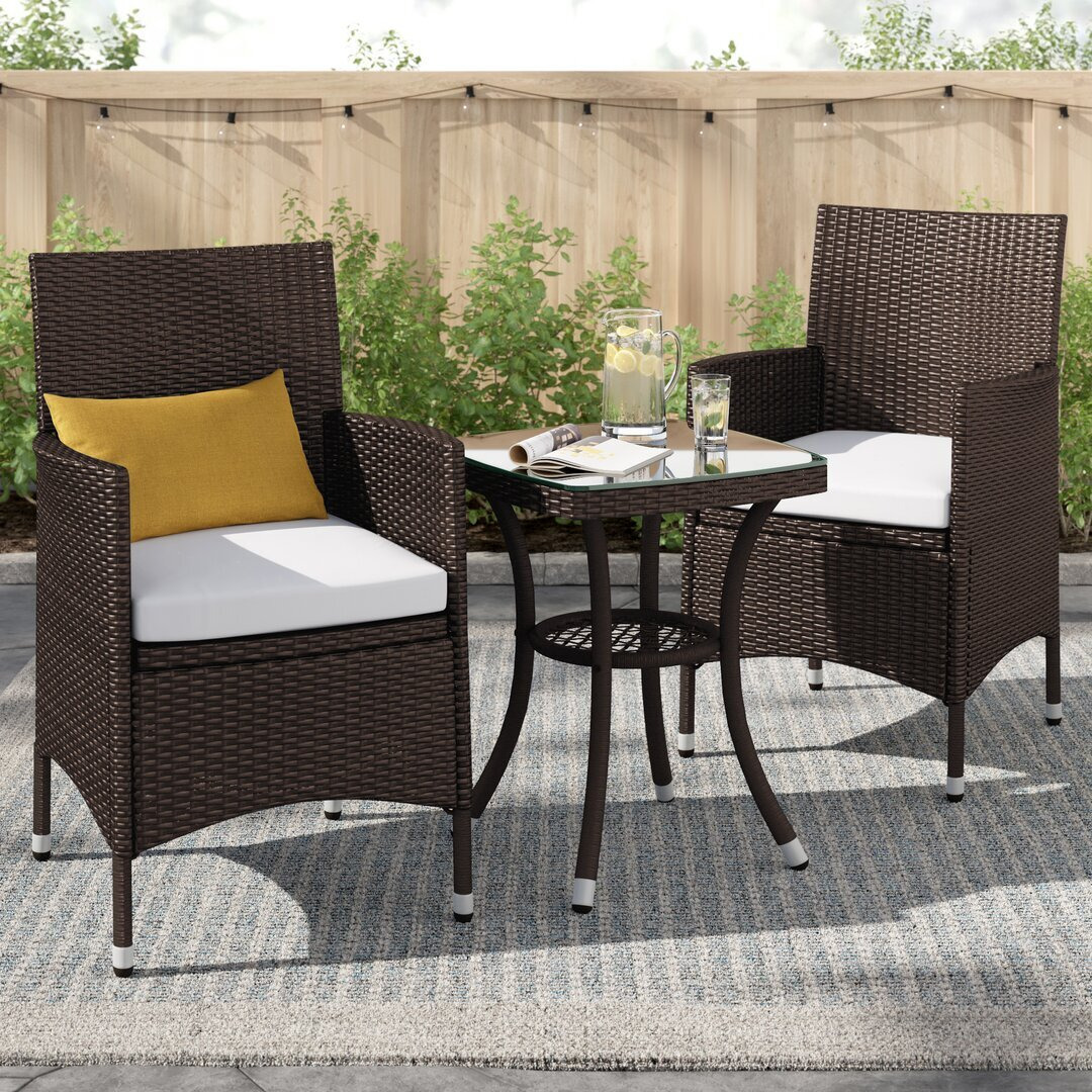 Basilica 2 Seater Bistro Set with Cushions