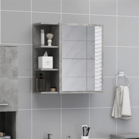 Bathroom Mirror Cabinet Concrete Grey 62.5X20.5X64 Cm Chipboard