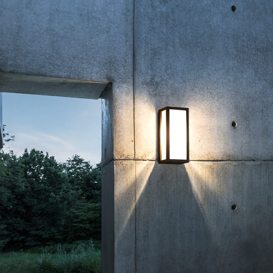 LED Outside Wall Light, Aluminum Outdoor Wall Lamp Exterior Wall Sconce, IP54 Waterproof, 870LM 6400K Cold White, Anthracite Gray