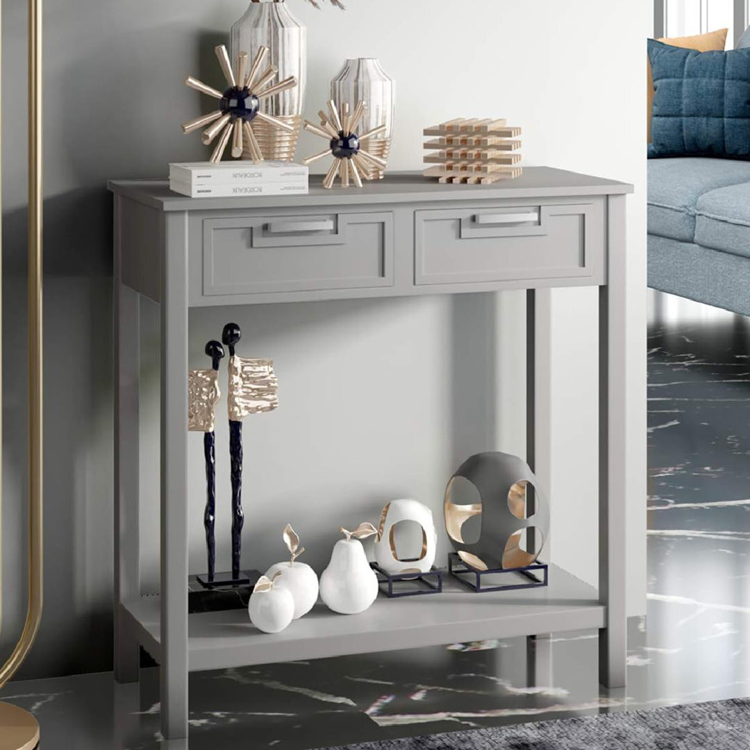 Console Table, Wooden Narrow Sofa Table Hall Desk With Drawer And Storage Shelf, Modern Slim Behind Couch Table Accent Side Table For Hallway Entryway