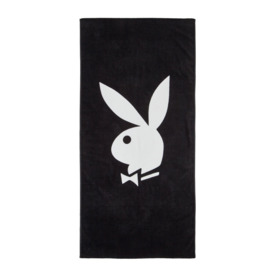 Classic Bunny 100% Cotton Beach Towel Black/White