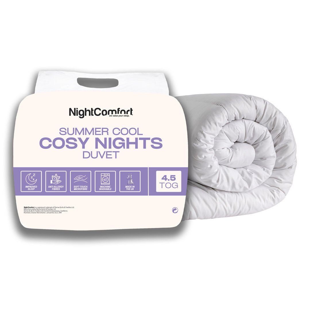 NightComfort Cosy Nights 4.5 Tog Summer Cool Microfibre Duvet