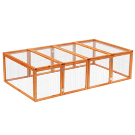 Harriett Rabbit Hutch with Wire Mesh Safety Run and Play Space