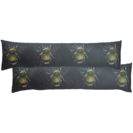Poindexter Gold Bee Draught Excluder Animal Print Bolster Cushion with Filling