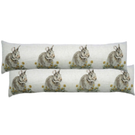 Polak Woodland Hare Draught Excluder Bolster Cushion with Filling