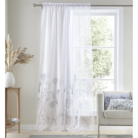 Meadowsweet Floral Tab Top Voile Curtain Panel