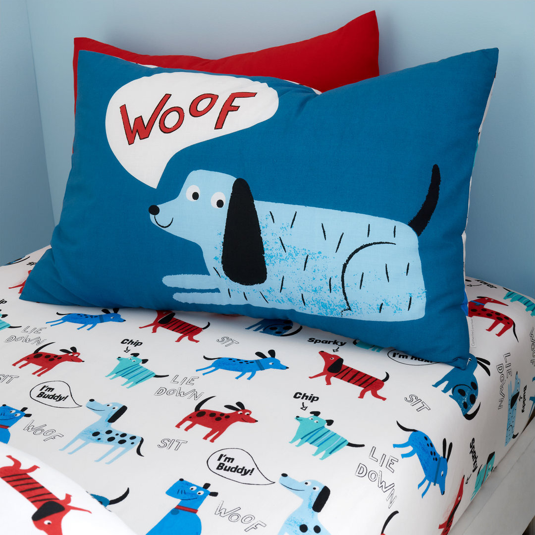 Woofing Dogs Reversible Duvet Cover Set