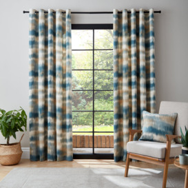 Ombre Texture Thermal Eyelet Curtains