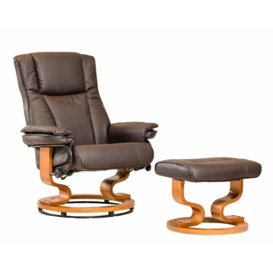 Robey Manual Swivel Recliner with Footstool