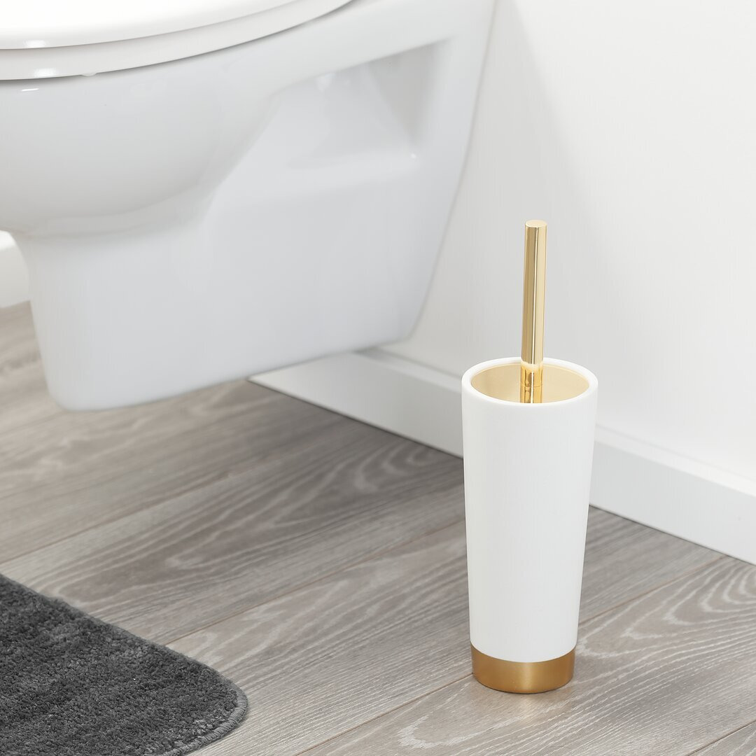 Glossy Free-Standing Toilet Brush and Holder