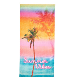 Summer Vibes 100% Cotton Beach Towel