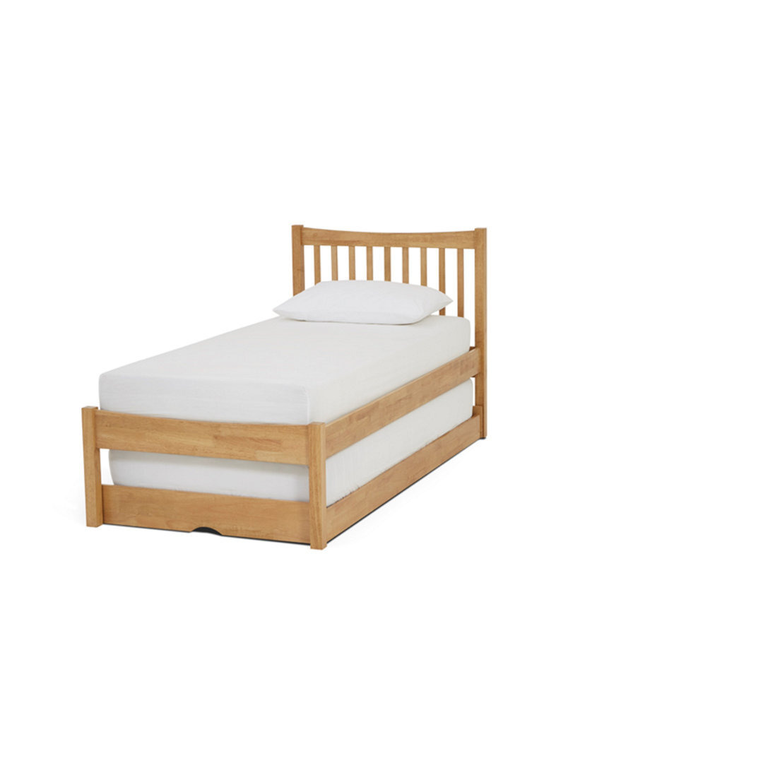 Ipswich Solid Wood Guest Bed with Trundle and Mattress
