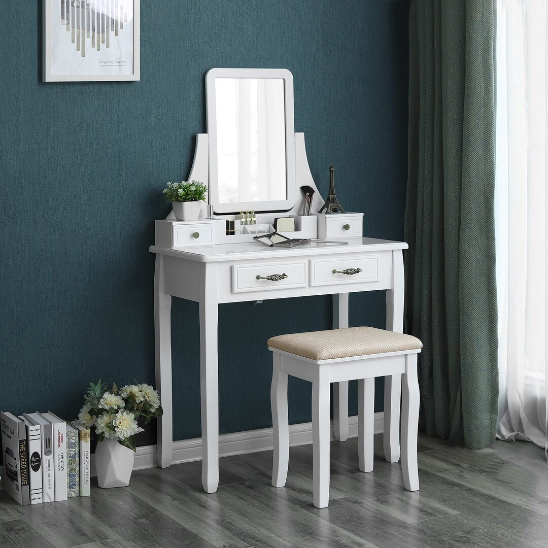 Ally Dressing Table Set with Mirror