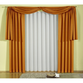 Friedland Synthetic Pencil Pleat Curtain Pair, opaque