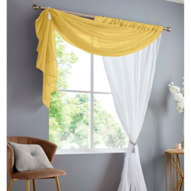Anah Double Layer Voile Slot Top Sheer Curtain Panel
