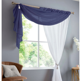 Anah Double Layer Voile Slot Top Sheer Curtain Panel