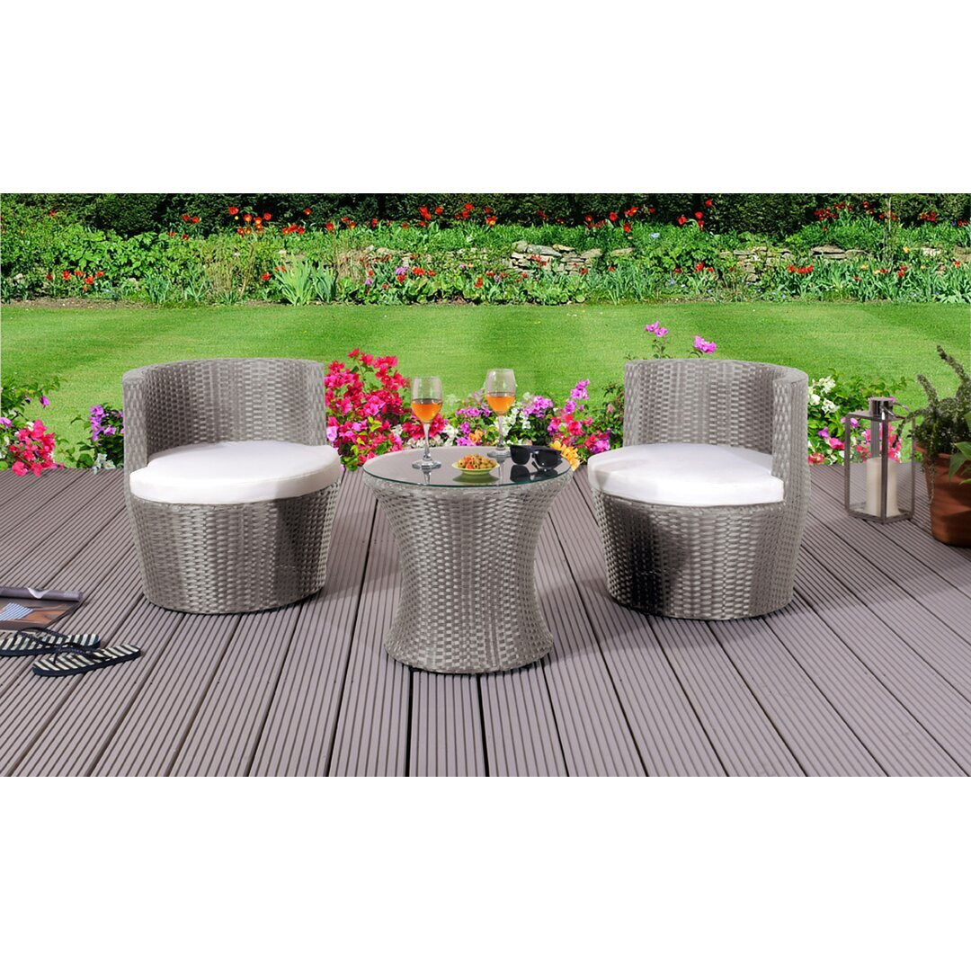 Dayana 2 Seater Bistro Set with Cushions
