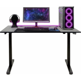 132cm W Height Adjustable Rectangular Gaming Desk