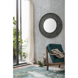 Alkire Round Framed Wall Mounted Accent Mirror