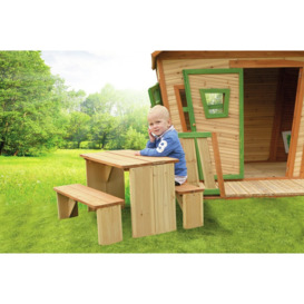 ZidZed Children's 3 Piece Rectangular Table and Chair Set