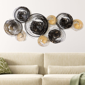 Abstract with Spirals Metal Painting Wall DÃ©cor