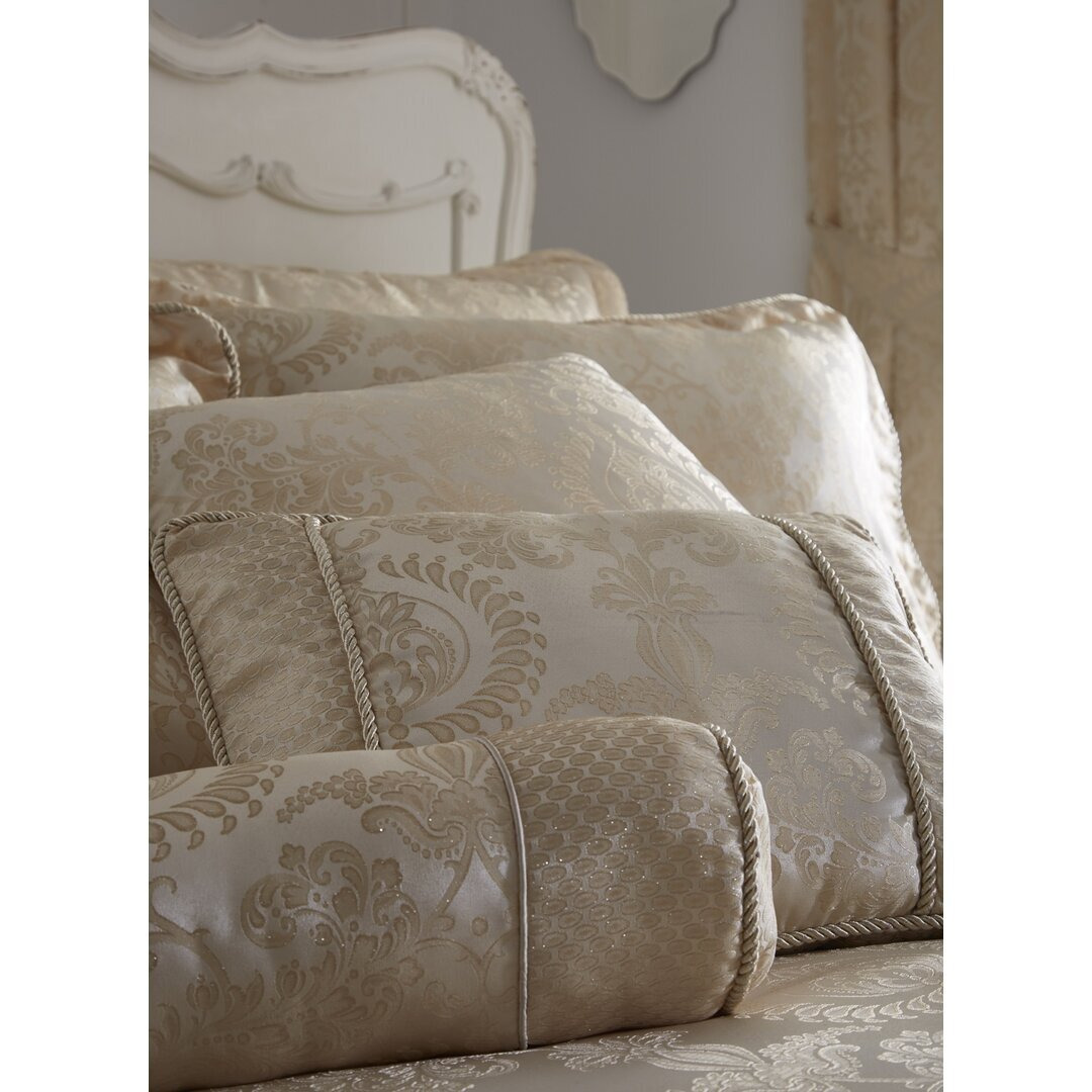 Luxurious Gold Woven Jacquard Scatter Cushion with Filling