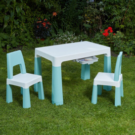 Kids Height Adjustable Table and 2 Chairs Set