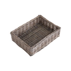 Shelly Wicker Storage Tray Basket